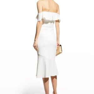 Faye off shoulder bodycon midi dress